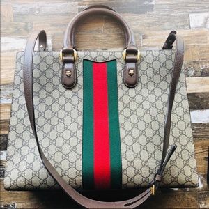 Authentic Gucci 2016 GG Web Animalier Tote